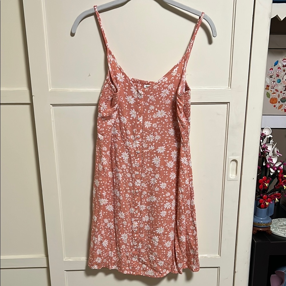 Aerie Coral Floral Dress